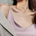 925 Sterling Silver Peach Heart Choker Necklace Clavicle Chain Short Choker Necklace For Women Fine Jewelry Birthday Gift